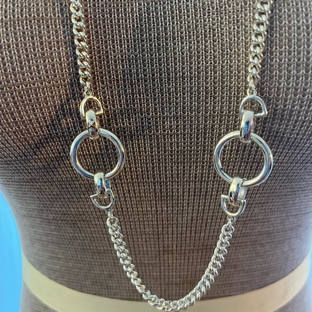 S/S Plate long Chain Necklace
